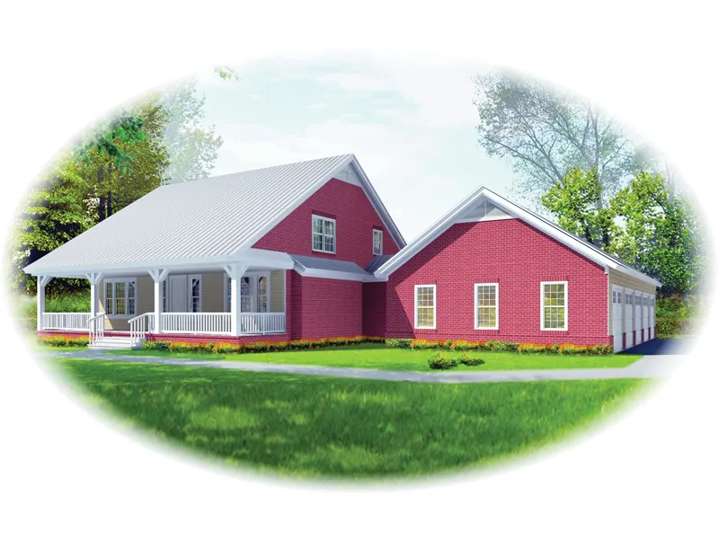 Country House Plan Front of Home - Fawn Meadow Country Farmhouse 087D-1677 - Search House Plans and More