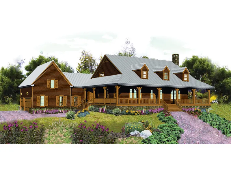 Acadian House Plan Front of Home - Daytor Rustic Lake Home 087D-1679 - Search House Plans and More