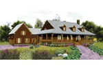 Waterfront House Plan Front of Home - Daytor Rustic Lake Home 087D-1679 - Search House Plans and More