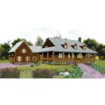 Farmhouse Plan Front of Home - Daytor Rustic Lake Home 087D-1679 - Search House Plans and More