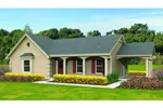 Ranch House Plan Front of Home - Delshire Traditional Ranch Home 087D-1680 - Search House Plans and More