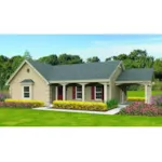 Traditional House Plan Front of Home - Delshire Traditional Ranch Home 087D-1680 - Search House Plans and More