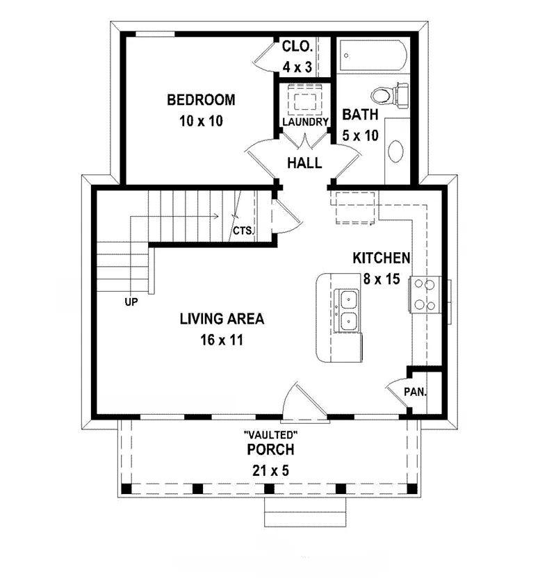 Vacation House Plan First Floor - 087D-1682 - Shop House Plans and More