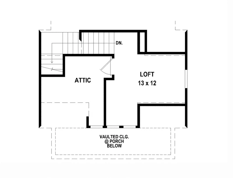 Bungalow House Plan Second Floor - 087D-1682 - Shop House Plans and More