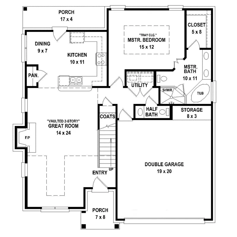 Country House Plan First Floor - 087D-1683 - Shop House Plans and More