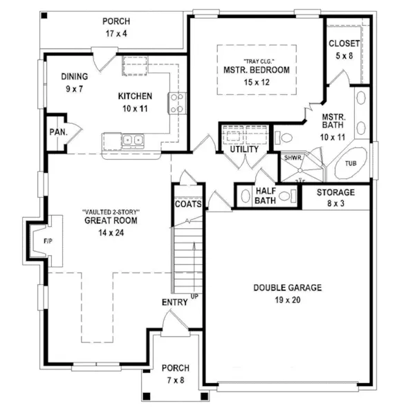 Country House Plan First Floor - 087D-1683 - Shop House Plans and More