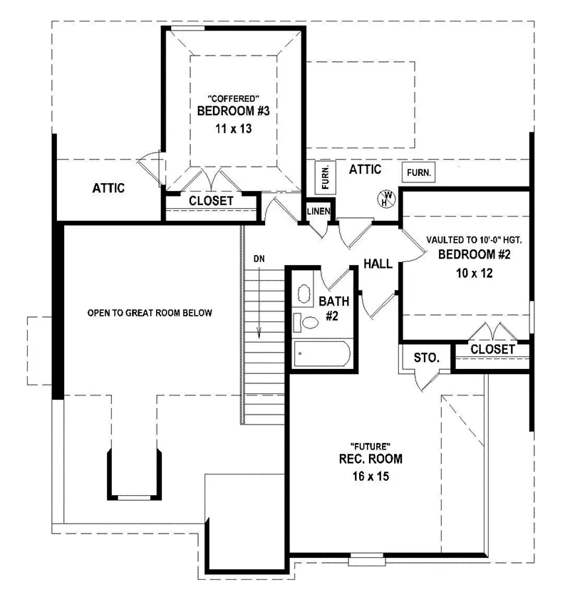 Craftsman House Plan Second Floor - 087D-1683 - Shop House Plans and More
