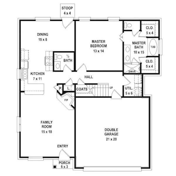 Traditional House Plan First Floor - 087D-1684 - Shop House Plans and More