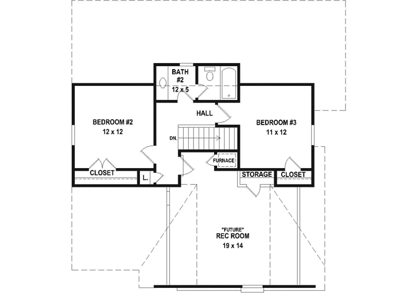 Traditional House Plan Second Floor - 087D-1684 - Shop House Plans and More