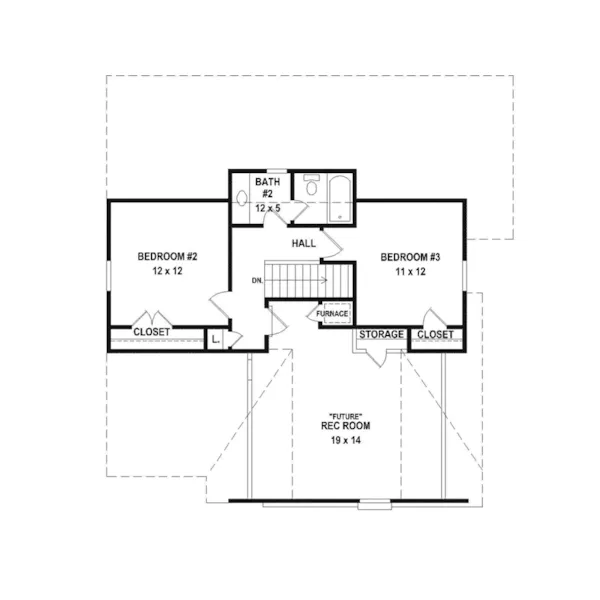 Traditional House Plan Second Floor - 087D-1684 - Shop House Plans and More