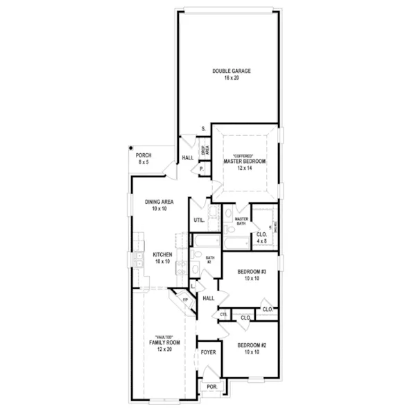 Ranch House Plan First Floor - 087D-1686 - Shop House Plans and More