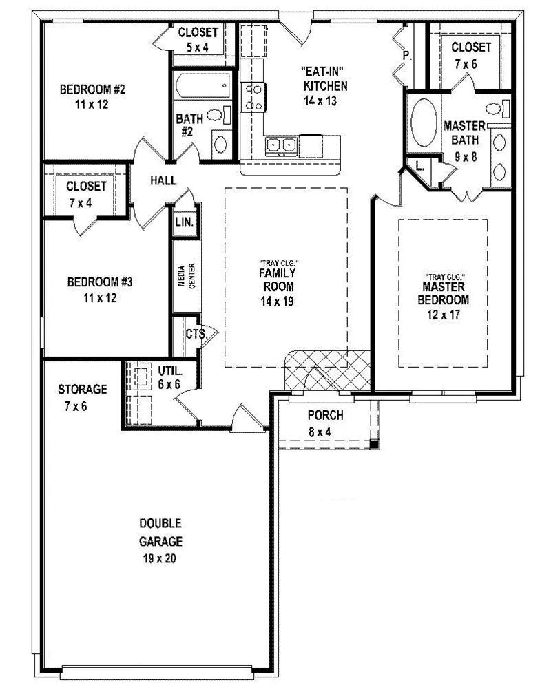 Traditional House Plan First Floor - 087D-1687 - Shop House Plans and More