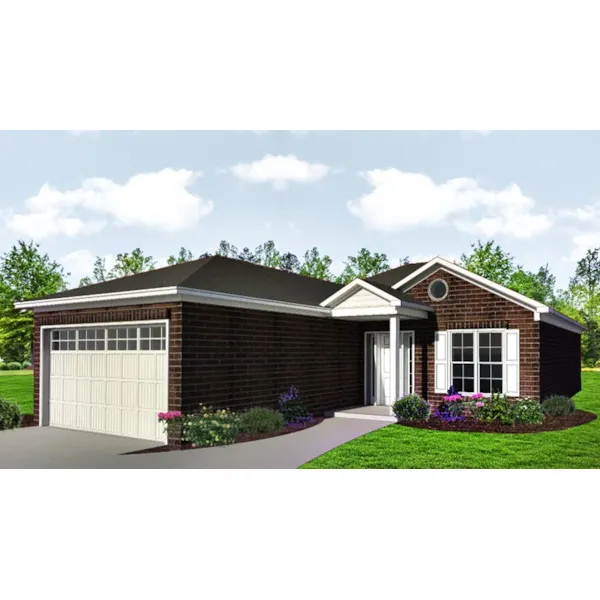 Ranch House Plan Front of Home - 087D-1687 - Shop House Plans and More