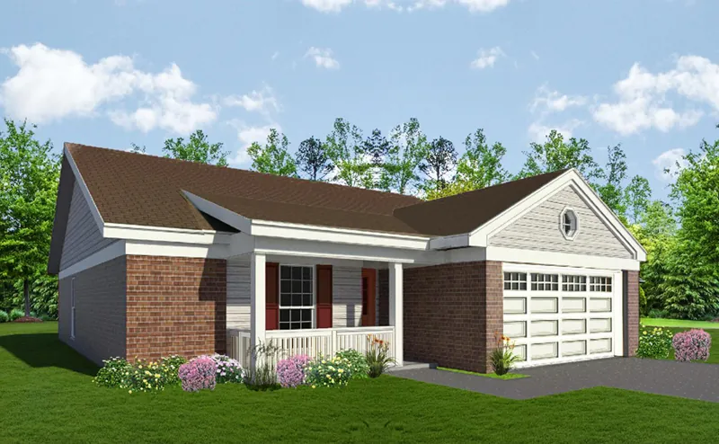 Traditional House Plan Front of Home - 087D-1688 - Shop House Plans and More
