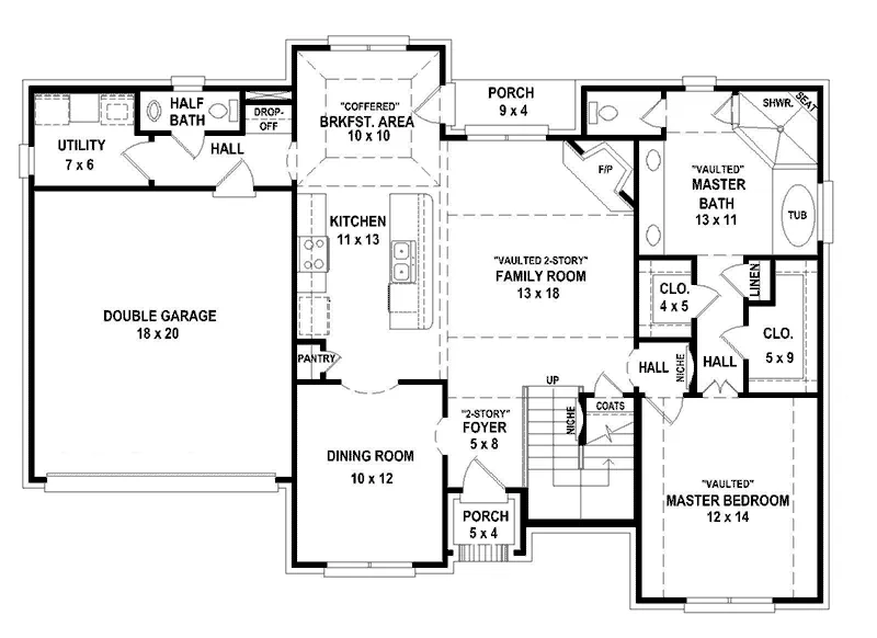 Traditional House Plan First Floor - 087D-1689 - Shop House Plans and More
