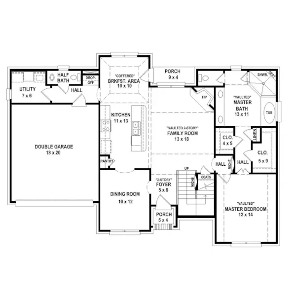 Traditional House Plan First Floor - 087D-1689 - Shop House Plans and More