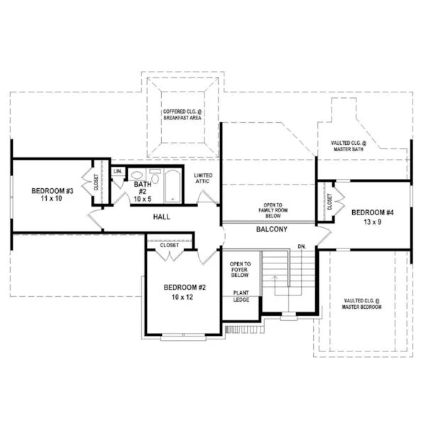 Traditional House Plan Second Floor - 087D-1689 - Shop House Plans and More