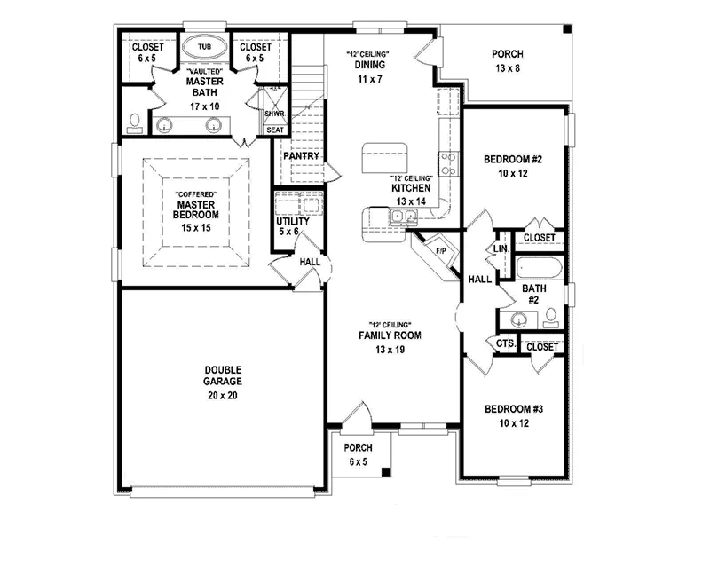 Craftsman House Plan First Floor - 087D-1692 - Shop House Plans and More