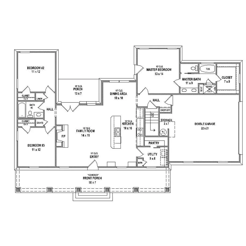 Traditional House Plan First Floor - 087D-1693 - Shop House Plans and More