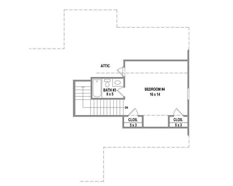 Southern House Plan Second Floor - 087D-1693 - Shop House Plans and More