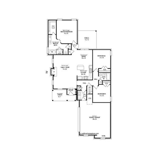 Traditional House Plan First Floor - 087D-1694 - Shop House Plans and More