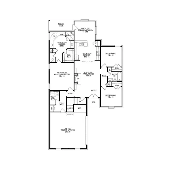 Traditional House Plan First Floor - 087D-1697 - Shop House Plans and More