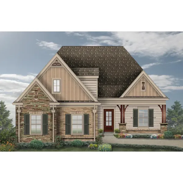 Ranch House Plan Front of Home - 087D-1698 - Shop House Plans and More