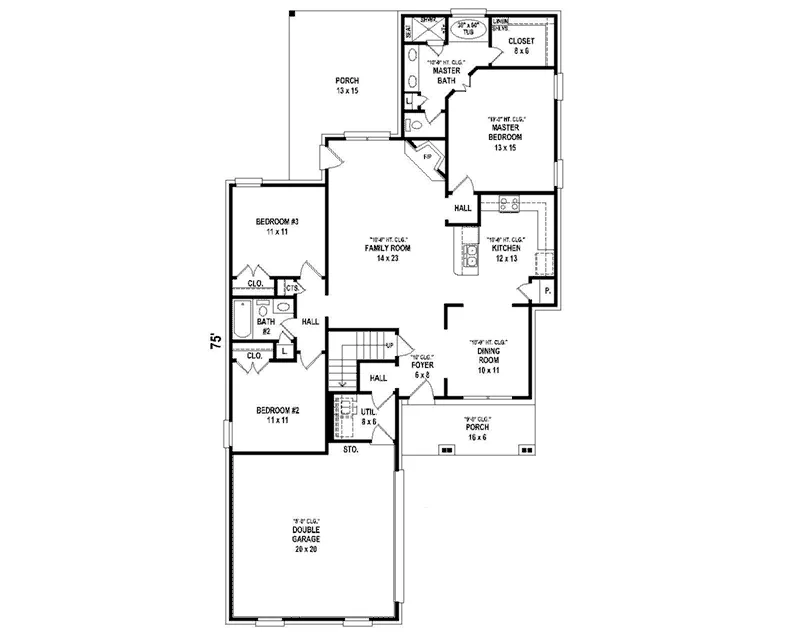Arts & Crafts House Plan First Floor - 087D-1699 - Shop House Plans and More