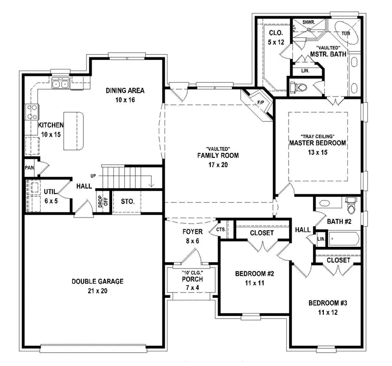 European House Plan First Floor - 087D-1700 - Shop House Plans and More