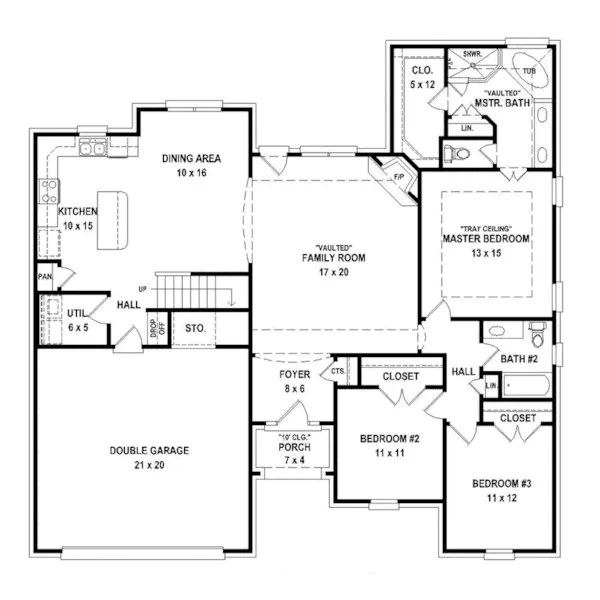 European House Plan First Floor - 087D-1700 - Shop House Plans and More