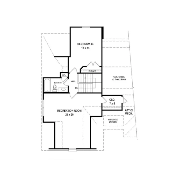 Traditional House Plan Second Floor - 087D-1700 - Shop House Plans and More