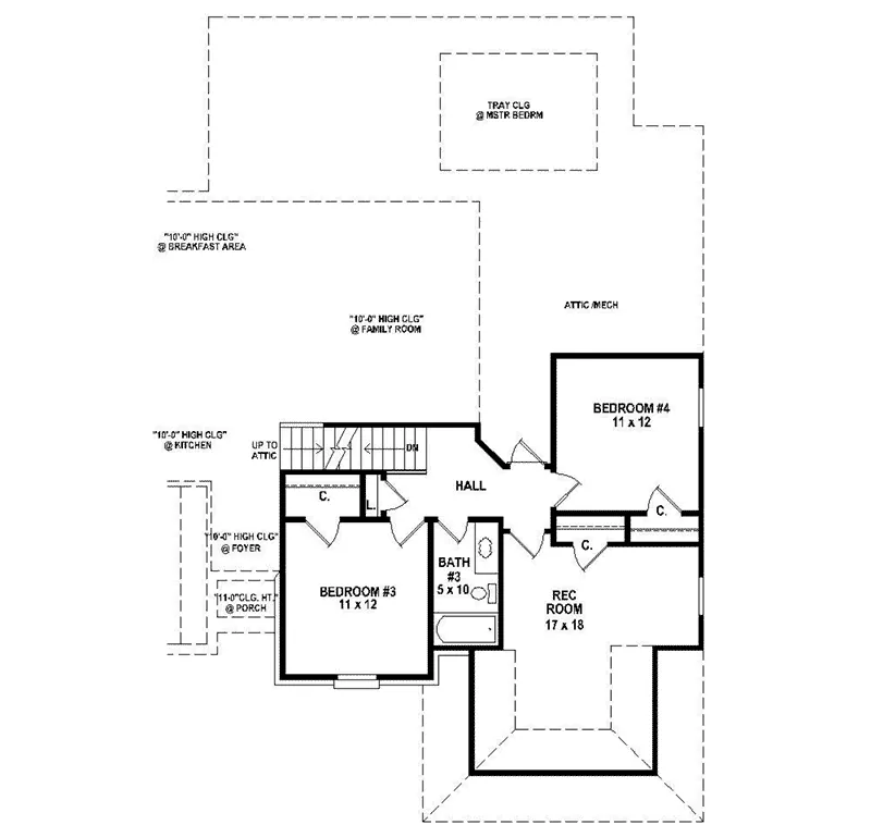 European House Plan Second Floor - 087D-1703 - Shop House Plans and More