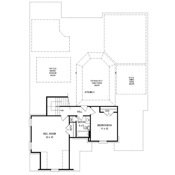 Rustic House Plan Second Floor - 087D-1709 - Shop House Plans and More