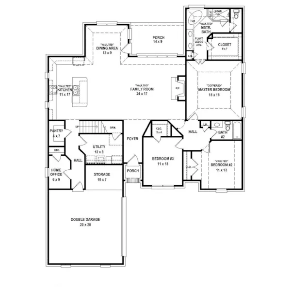 Traditional House Plan First Floor - 087D-1712 - Shop House Plans and More