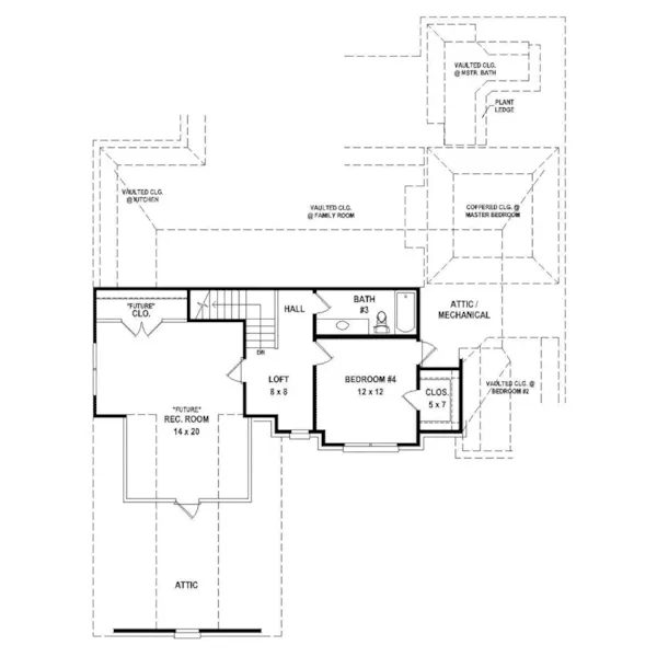 Traditional House Plan Second Floor - 087D-1712 - Shop House Plans and More