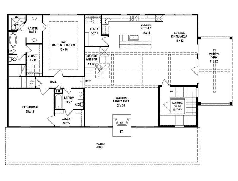 Arts & Crafts House Plan Second Floor - 087D-1722 - Shop House Plans and More
