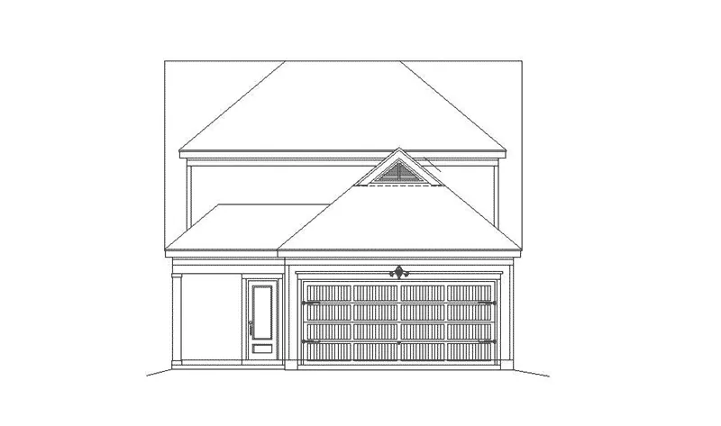 Ranch House Plan Rear Elevation - 087D-1725 - Shop House Plans and More