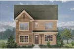 Mountain House Plan Front of Home - 087D-1727 - Shop House Plans and More