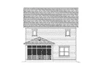 Early American House Plan Rear Elevation - 087D-1727 - Shop House Plans and More