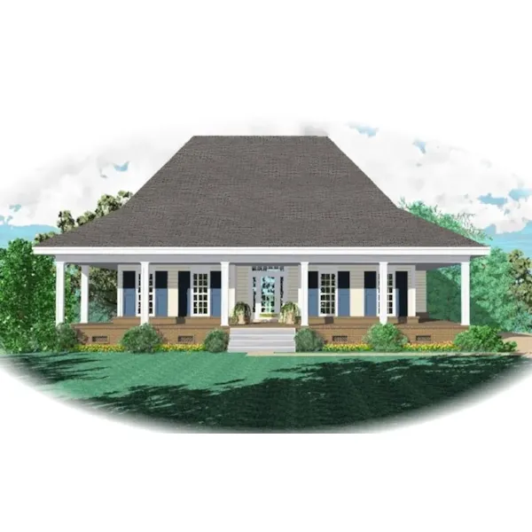 Colonial House Plan Front of Home - 087D-1746 - Shop House Plans and More