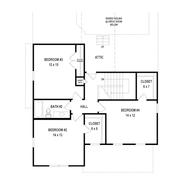 Craftsman House Plan Second Floor - 087D-1747 - Shop House Plans and More