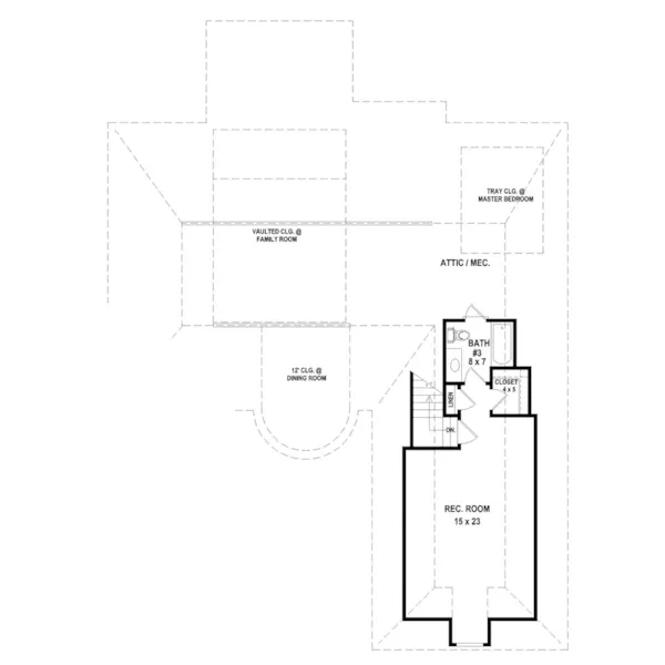 Ranch House Plan Second Floor - 087D-1750 - Shop House Plans and More