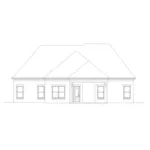 Ranch House Plan Rear Elevation - 087D-1750 - Shop House Plans and More