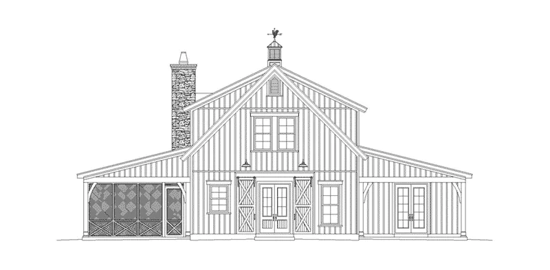 Farmhouse Plan Rear Elevation - 087D-1753 - Shop House Plans and More