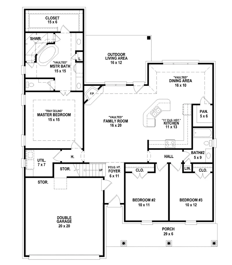 Colonial House Plan First Floor - 087D-1754 - Shop House Plans and More