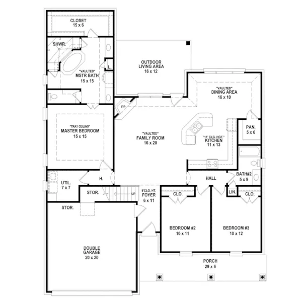 Colonial House Plan First Floor - 087D-1754 - Shop House Plans and More