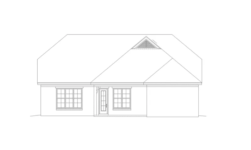 Arts & Crafts House Plan Rear Elevation - 087D-1754 - Shop House Plans and More
