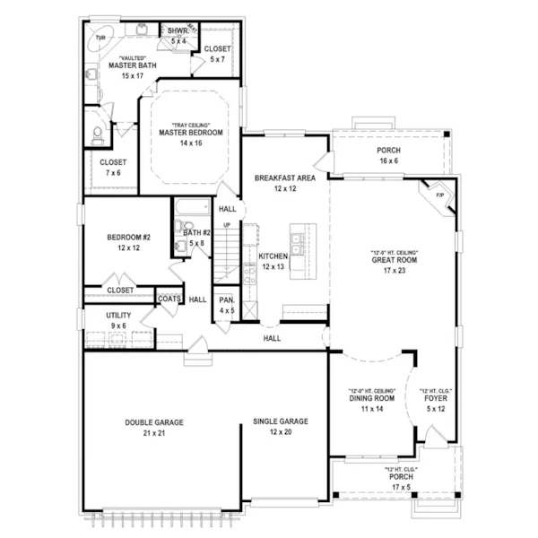 Colonial House Plan First Floor - 087D-1758 - Shop House Plans and More