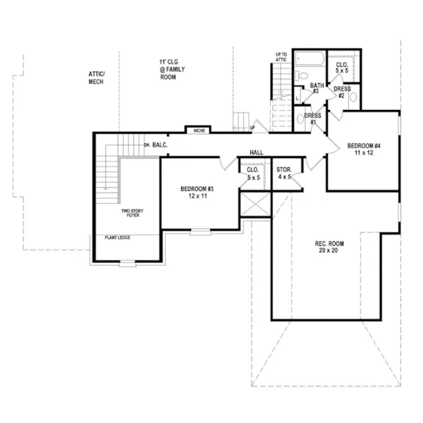 Italian House Plan Second Floor - 087D-1766 - Shop House Plans and More