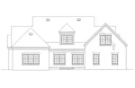 Colonial House Plan Rear Elevation - 087D-1771 - Shop House Plans and More